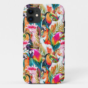 Capa Para iPhone 11 Parrots & Palm Folaves