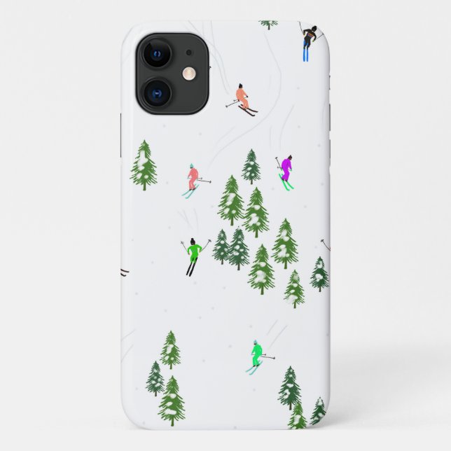 Capa Para iPhone 11 Partido Freeride Alpino Skiers Skiing (Verso)