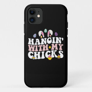 Capa Para iPhone 11 Passando o tempo com minhas franguinhas Coelho de