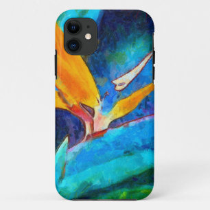 Capa Para iPhone 11 pássaro da flor de paraíso