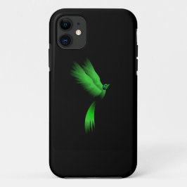Capa Para iPhone 11 Pássaro de Fogo Verde