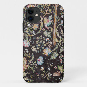 Capa Para iPhone 11 Pássaro e Coelho no Jardim Flor, William Morris