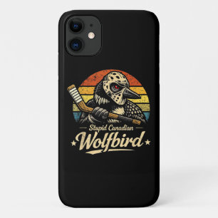 Capa Para iPhone 11 Passaro Lobo Canadense Estúpido
