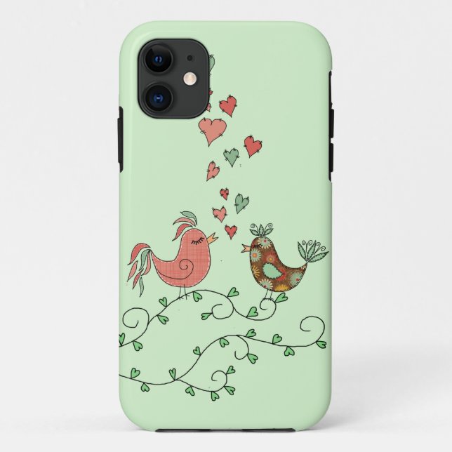 Capa Para iPhone 11 Pássaros do Amor (Verso)