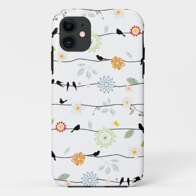 Capa Para iPhone 11 Pássaros no iPhone 5 (Verso)