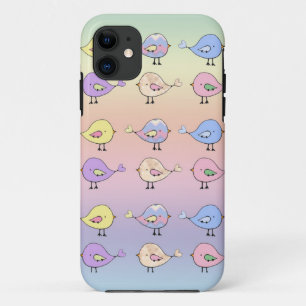 Capa Para iPhone 11 Pássaros Passados Fofos