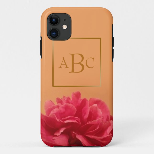 Capa Para iPhone 11 Pastel Laranja Quente-Rosa Personalizado (Verso)