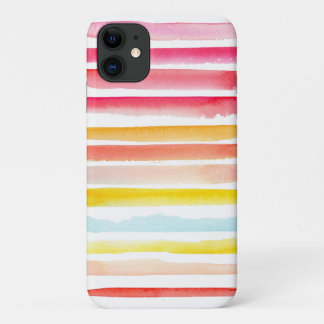Capa Para iPhone 11 Pastel listrado de verão moderno