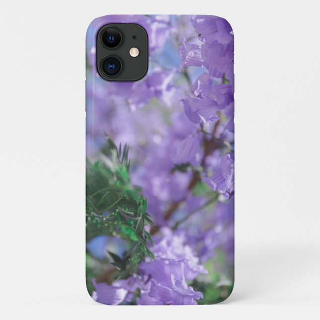 Capa Para iPhone 11 Pastel Pale Purple Jacaranda Flor iPhone 11 Caso (Verso)