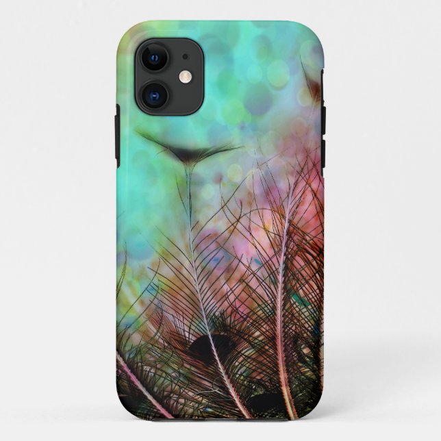 Capa Para iPhone 11 Pastel Peacock (Verso)