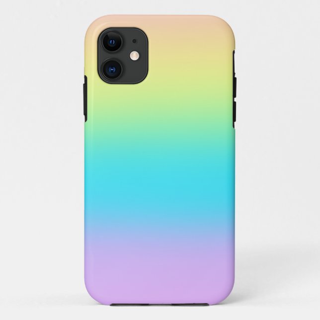 Capa Para iPhone 11 Pastel Rainbow Gradient (Verso)