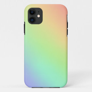 Capa Para iPhone 11 Pastel Rainbow Gradient Phone Case 