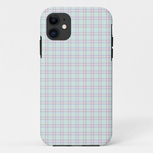 Capa Para iPhone 11 Pastel Tartan (Verso)
