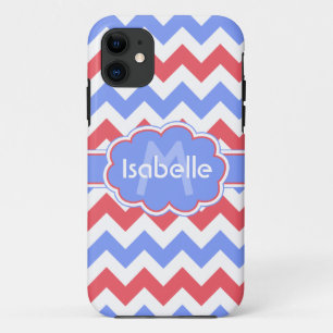 Capa Para iPhone 11 Pastel Zigzag Monograma