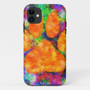 Capa Para iPhone 11 Pata de Cães - Imprimir Aquarela