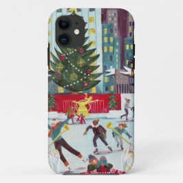 Capa Para iPhone 11 Patinação de Natal no centro de Rockefeller em Nov