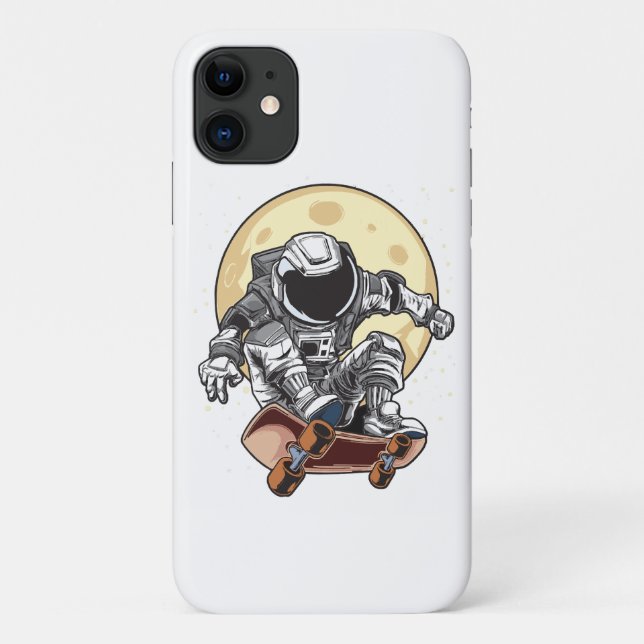 Capa Para iPhone 11 Patins Astronauta (Verso)