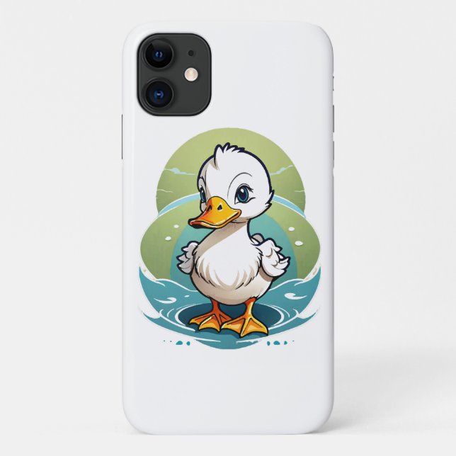 Capa Para iPhone 11 pato branco (Verso)