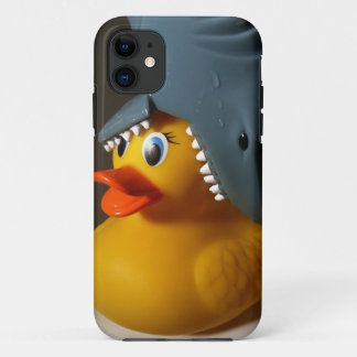 Capa Para iPhone 11 Pato da borracha do chapéu do tubarão