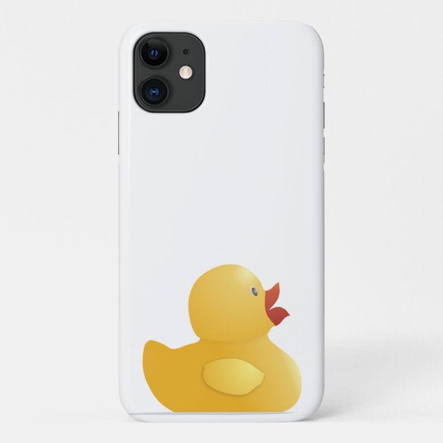 Capa Para iPhone 11 Pato de Borracha Amarelo (Verso)