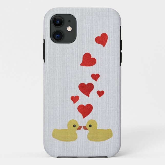 Capa Para iPhone 11 Patos no amor (Verso)