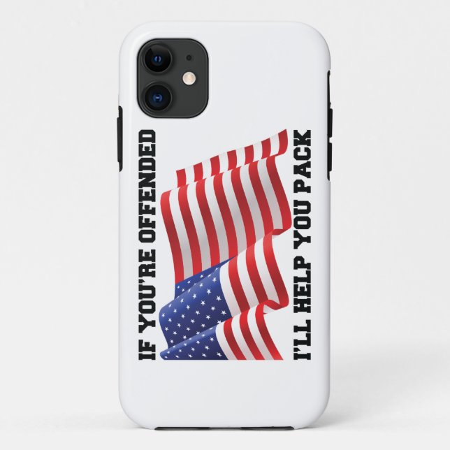 Capa Para iPhone 11 patriota americano (Verso)