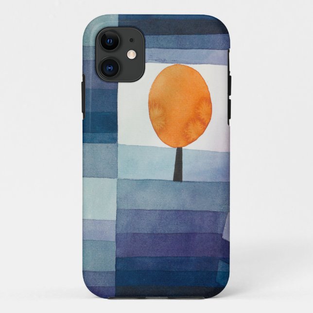 Capa Para iPhone 11 Paul Klee Precursor do Outono Azul Moderno Abstrat (Verso)