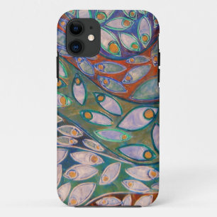 Capa Para iPhone 11 Pavões da água (pintura)