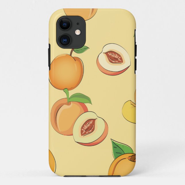 Capa Para iPhone 11 Peach Pattern 7 (Verso)