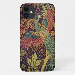 Capa Para iPhone 11 Peacock Oakleaf floral jacquard elegante moreno