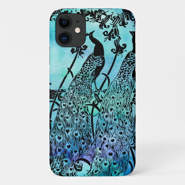 Capa Para iPhone 11 Peacocks (Verso)