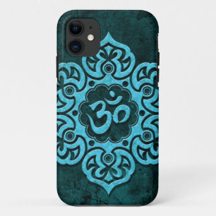 Capa Para iPhone 11 Pedra azul OM floral