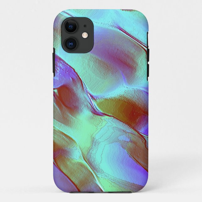 Capa Para iPhone 11 Pedra polida em roxo cromo (Verso)