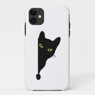 Capa Para iPhone 11 Peeking de Gato Negro