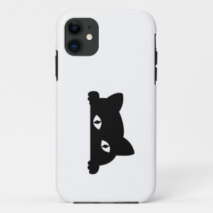 Capa Para iPhone 11 Peeking de Gato Negro