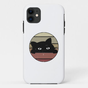 Capa Para iPhone 11 Peeking de Gato Negro