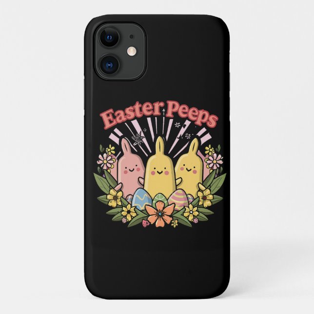 Capa Para iPhone 11 Peeps de Páscoa (Verso)