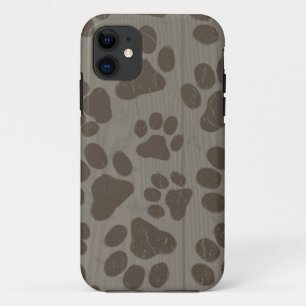 Capa Para iPhone 11 Pegadas de Patas de Cachorro