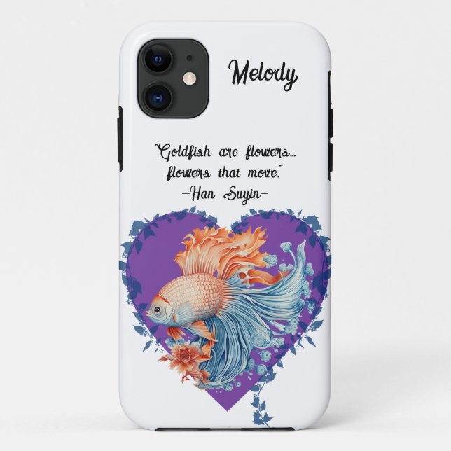 Capa Para iPhone 11 "Peixe dourado"  (Verso)