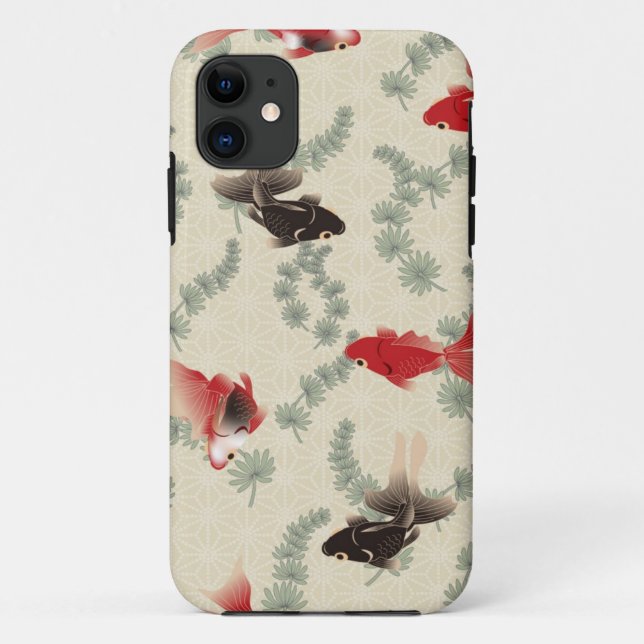 Capa Para iPhone 11 Peixe dourado japonês (Verso)