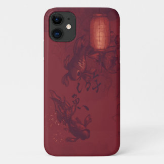 Capa Para iPhone 11 Peixe-dourado-vermelho e lanterna