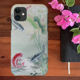 Capa Para iPhone 11 Peixe Koi com Lotus
