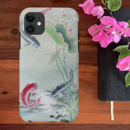 Capa Para iPhone 11 Peixe Koi com Lotus