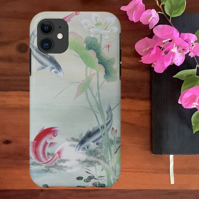 Capa Para iPhone 11 Peixe Koi com Lotus (Criador carregado)