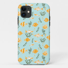 Capa Para iPhone 11 Peixes Aquáticos