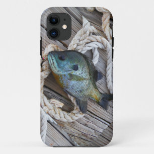 Capa Para iPhone 11 Peixes-Bluegill nas docas e cordas