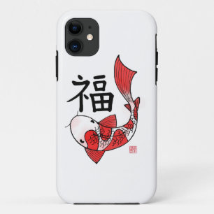 Capa Para iPhone 11 Peixes de Koi com caso de Iphone 5/5s do caráter