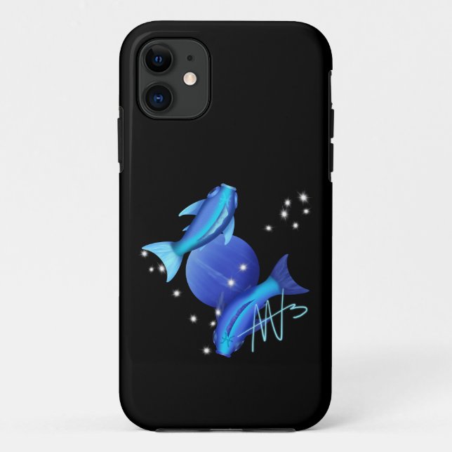 Capa Para iPhone 11 Peixes Starry Neptune Zodiac (Verso)