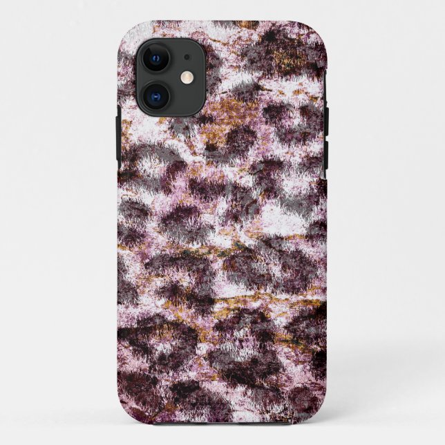 Capa Para iPhone 11 Peles com Pele de Impressão de Art Leopard (Verso)