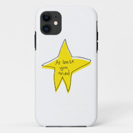 Capa Para iPhone 11 Pelo Menos Você Tentou - Estrela Amarela